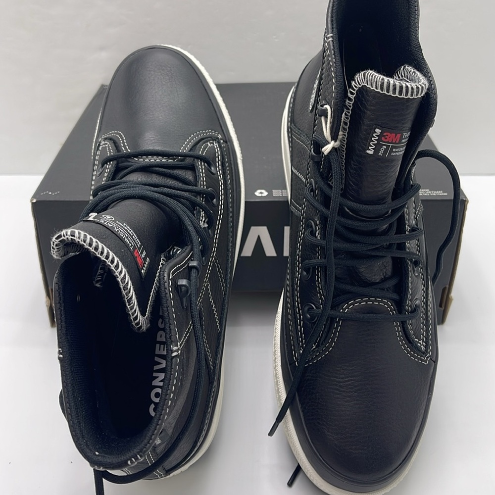 Converse WMNS Leather High-Tops A08555C CTAS EQUIP WP HI
BLACK/BLACK/VINTAGE WHT - Picture 12 of 16